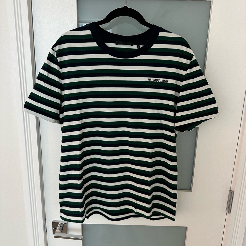 Helmut Lang Striped Logo T-Shirt
